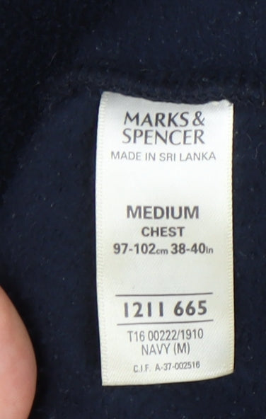 Mens UK Size M Marks and Spencer Blue Basic Jacket