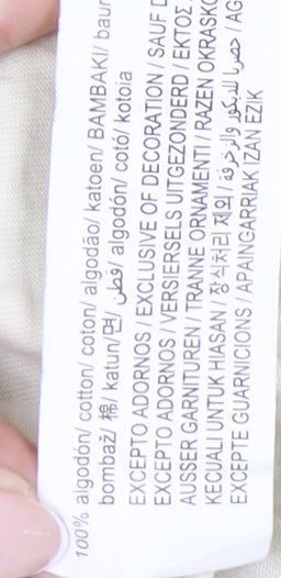 Pull&Bear Men’s Beige XS Graphic Art Quote Cotton T-Shirt