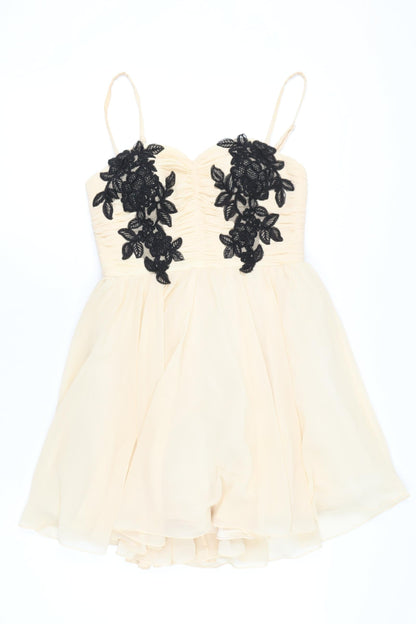 Opulence England Women's Ivory Size 8 A-Line Cocktail Dress