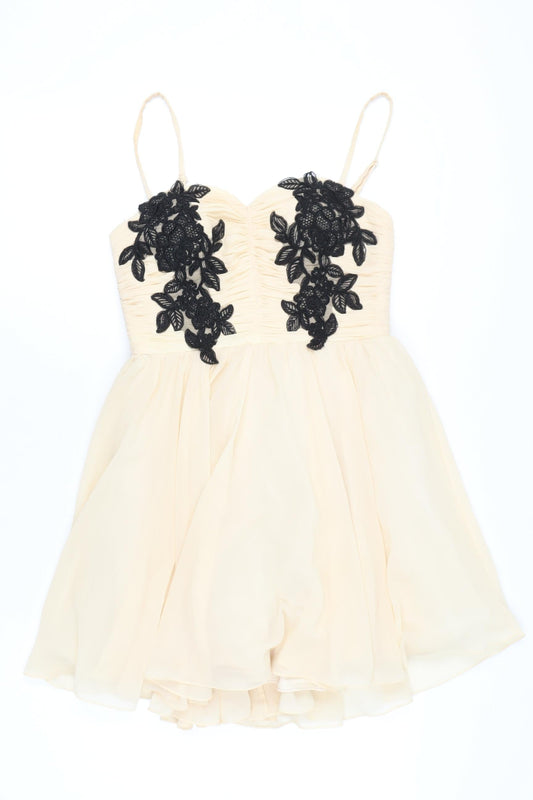 Opulence England Women's Ivory Size 8 A-Line Cocktail Dress