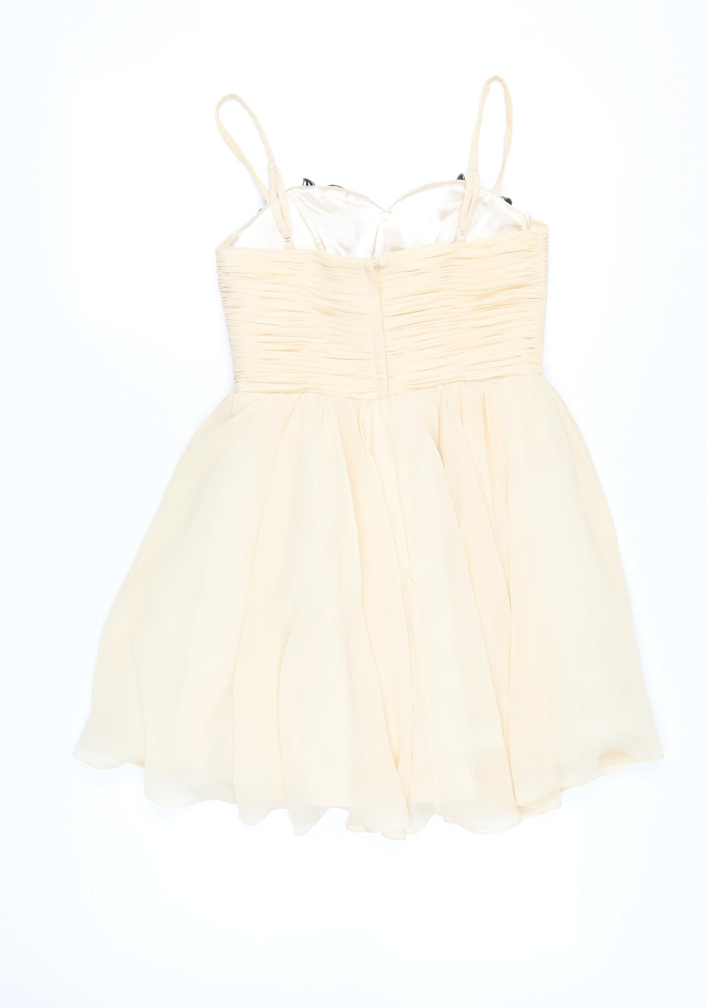 Opulence England Women's Ivory Size 8 A-Line Cocktail Dress