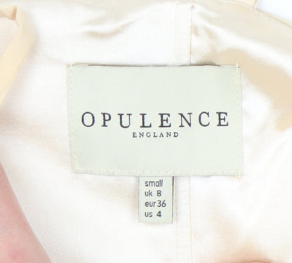 Opulence England Women's Ivory Size 8 A-Line Cocktail Dress