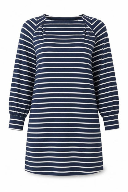 French Connection Women’s Blue Striped T-Shirt Dress Size S