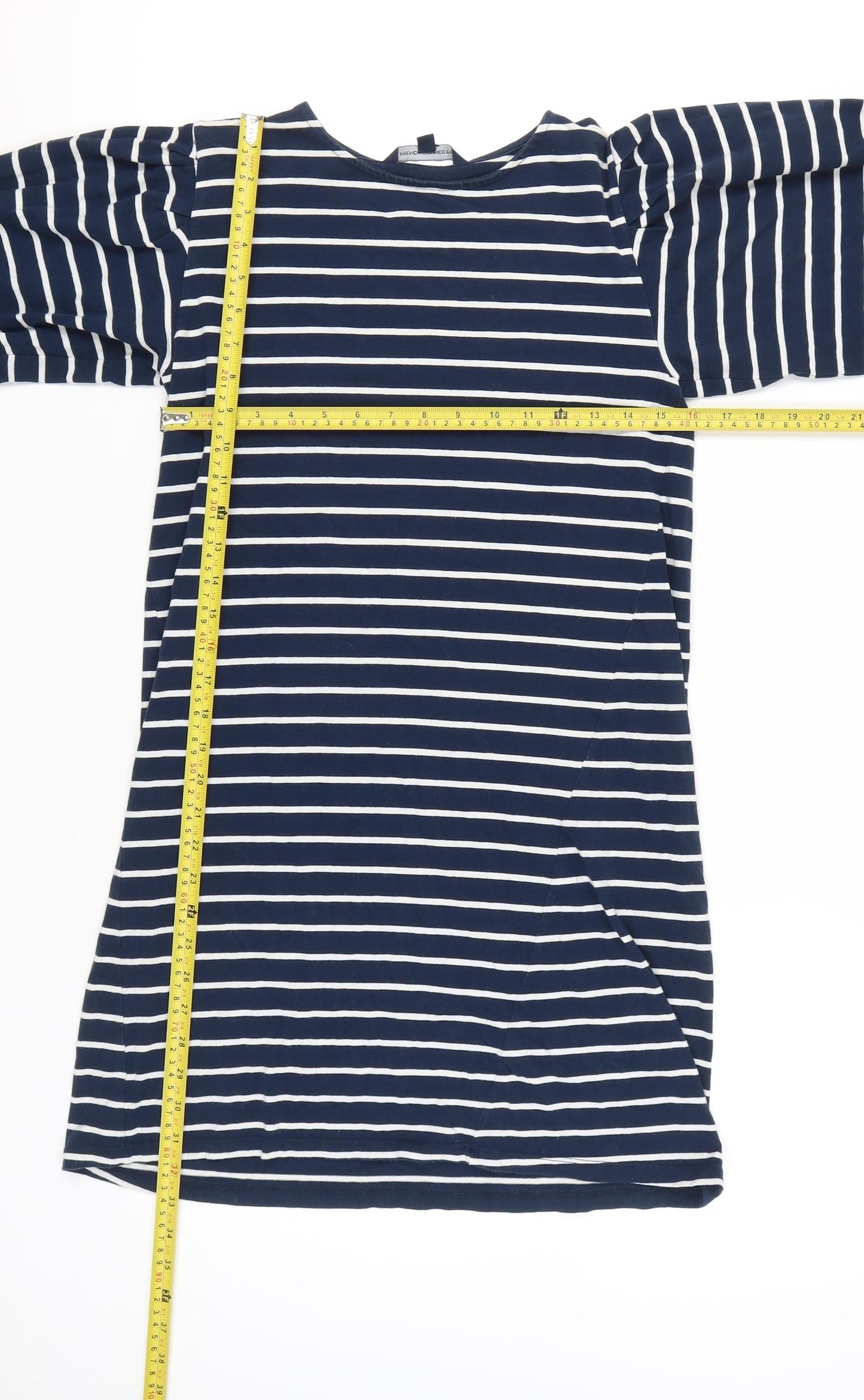 French Connection Women’s Blue Striped T-Shirt Dress Size S