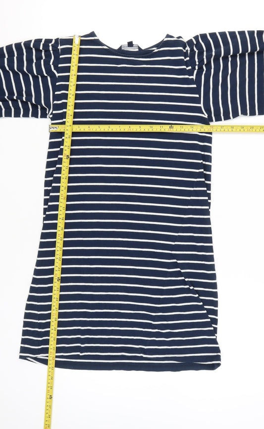 French Connection Women’s Blue Striped T-Shirt Dress Size S