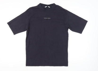 Casual Friday Men's Blue Cotton Crew Neck Short Sleeve T-Shirt M