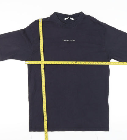 Casual Friday Men's Blue Cotton Crew Neck Short Sleeve T-Shirt M