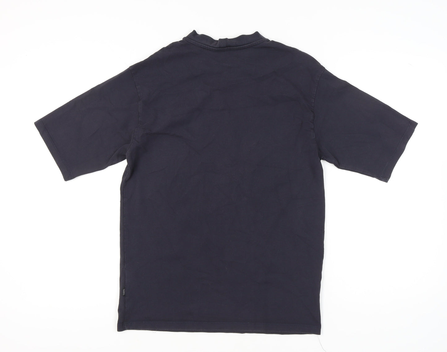 Casual Friday Men's Blue Cotton Crew Neck Short Sleeve T-Shirt M
