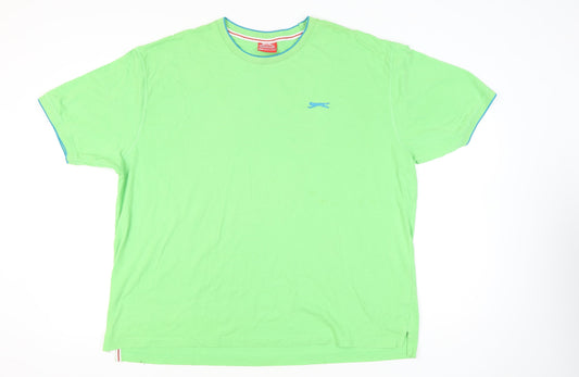 Slazenger Men’s 3XL Green Crew Neck Cotton T-Shirt