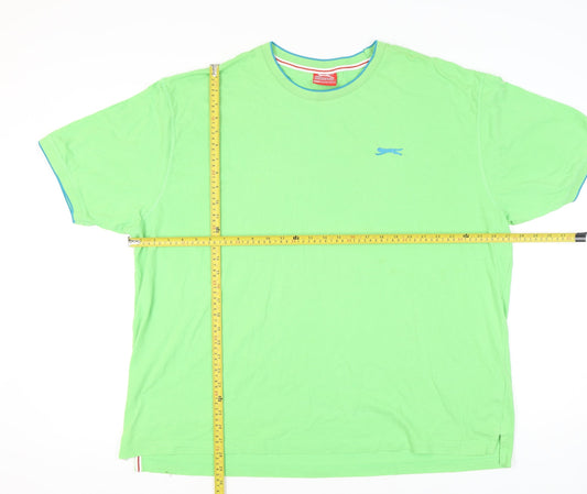 Slazenger Men’s 3XL Green Crew Neck Cotton T-Shirt