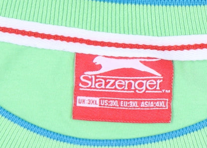 Slazenger Men’s 3XL Green Crew Neck Cotton T-Shirt