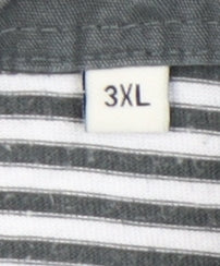 Lee Cooper Men’s Grey Striped Cotton Polo Shirt UK 3XL Casual