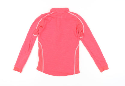 Decathlon Girls Pink 6 Years 1/2 Zip Pullover Sweatshirt Lightweight Wool Blend