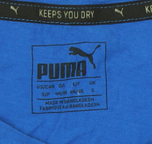 Unisex Adults UK Size S PUMA Blue Basic T-Shirt
