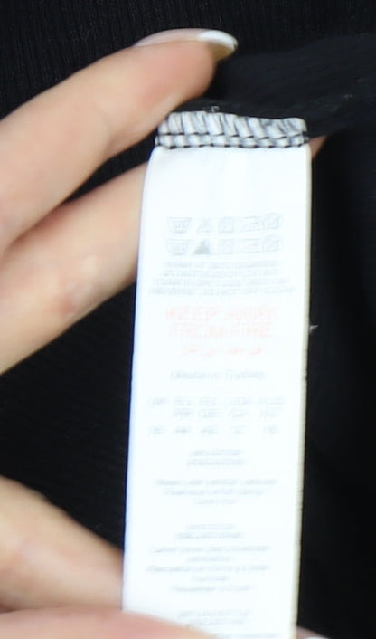 Boohoo Womens Black Size 16 Jersey Long Sleeve Bodysuit