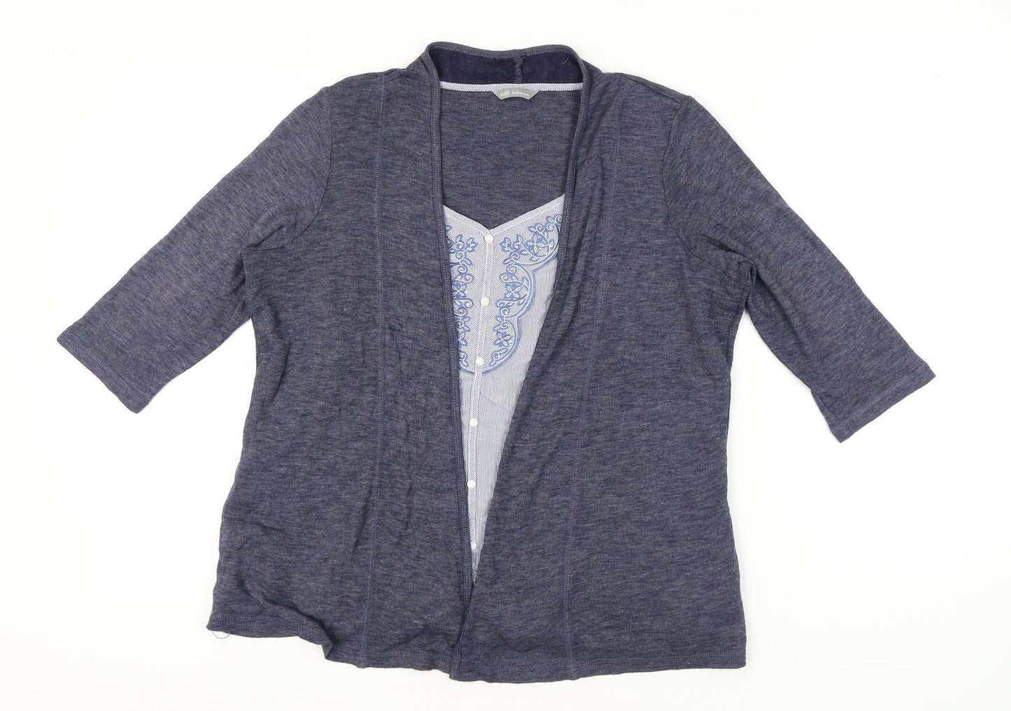 Womens UK Size 18 Marks and Spencer Blue Cardigan Jumper