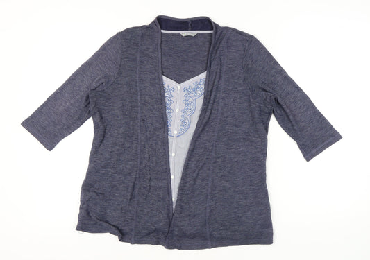 Womens UK Size 18 Marks and Spencer Blue Cardigan Jumper