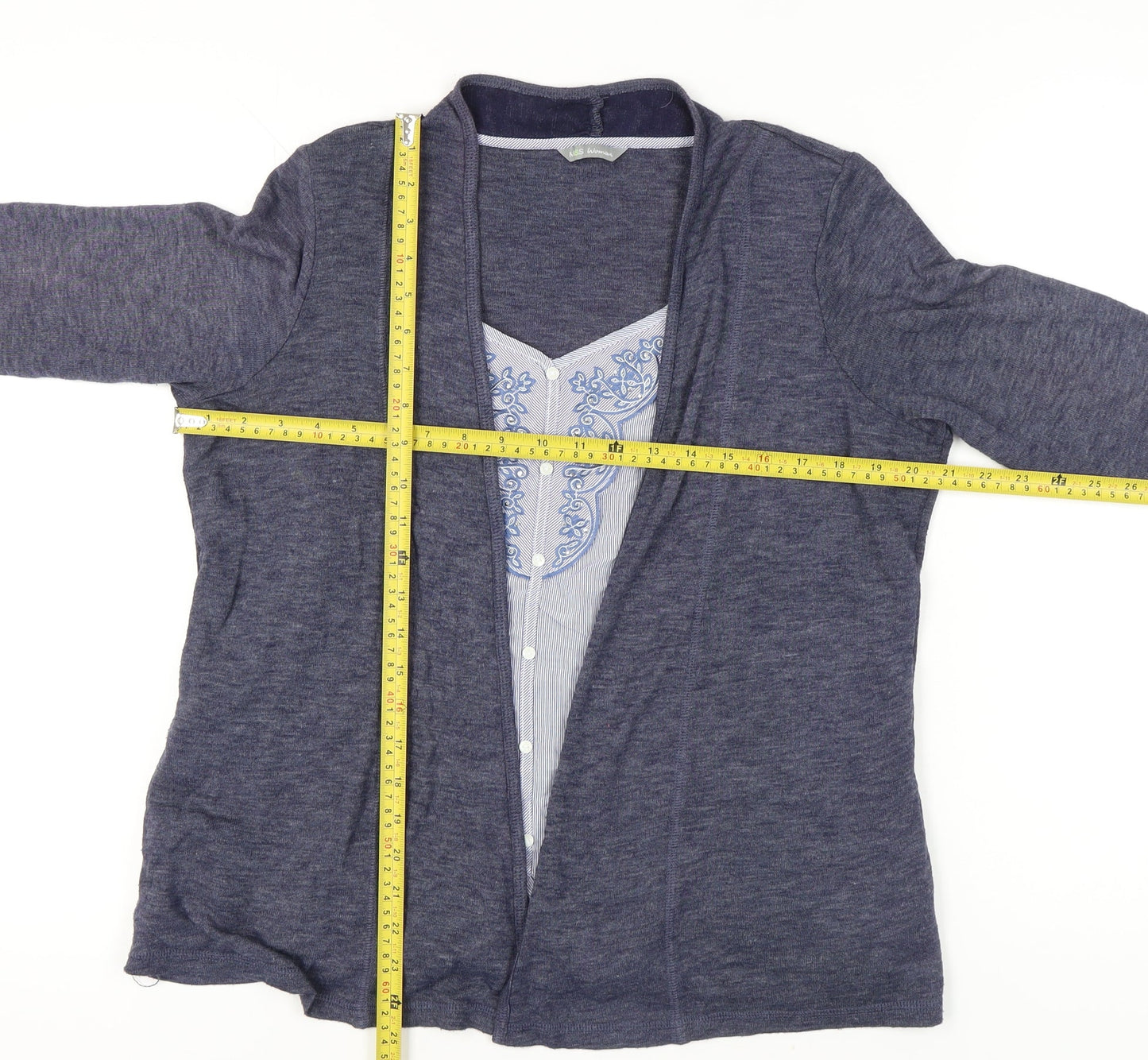 Womens UK Size 18 Marks and Spencer Blue Cardigan Jumper
