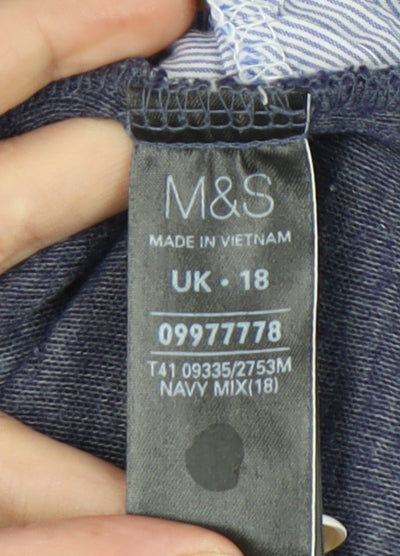 Womens UK Size 18 Marks and Spencer Blue Cardigan Jumper
