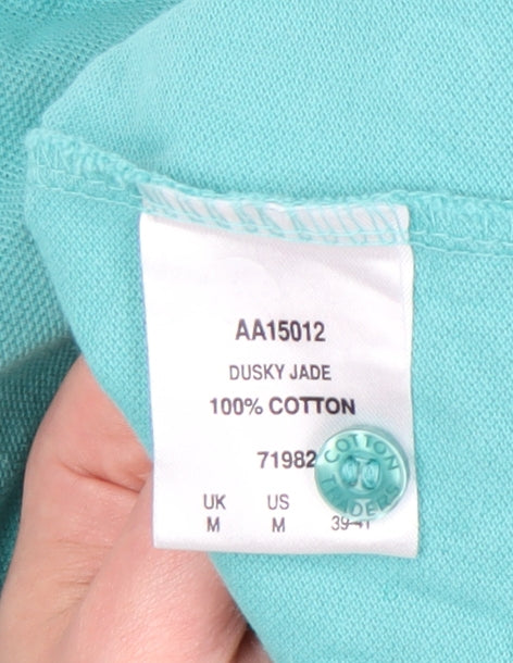 Cotton Traders Men’s Green Long Sleeve Polo Shirt Size M