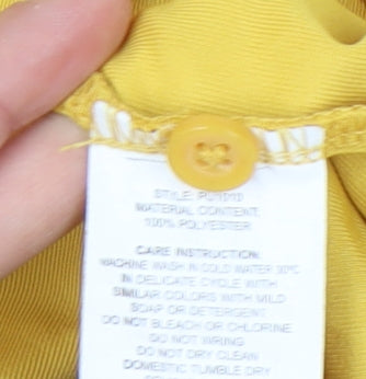 Apparel Unlimited Men’s Yellow Polyester Polo Shirt L Short Sleeve