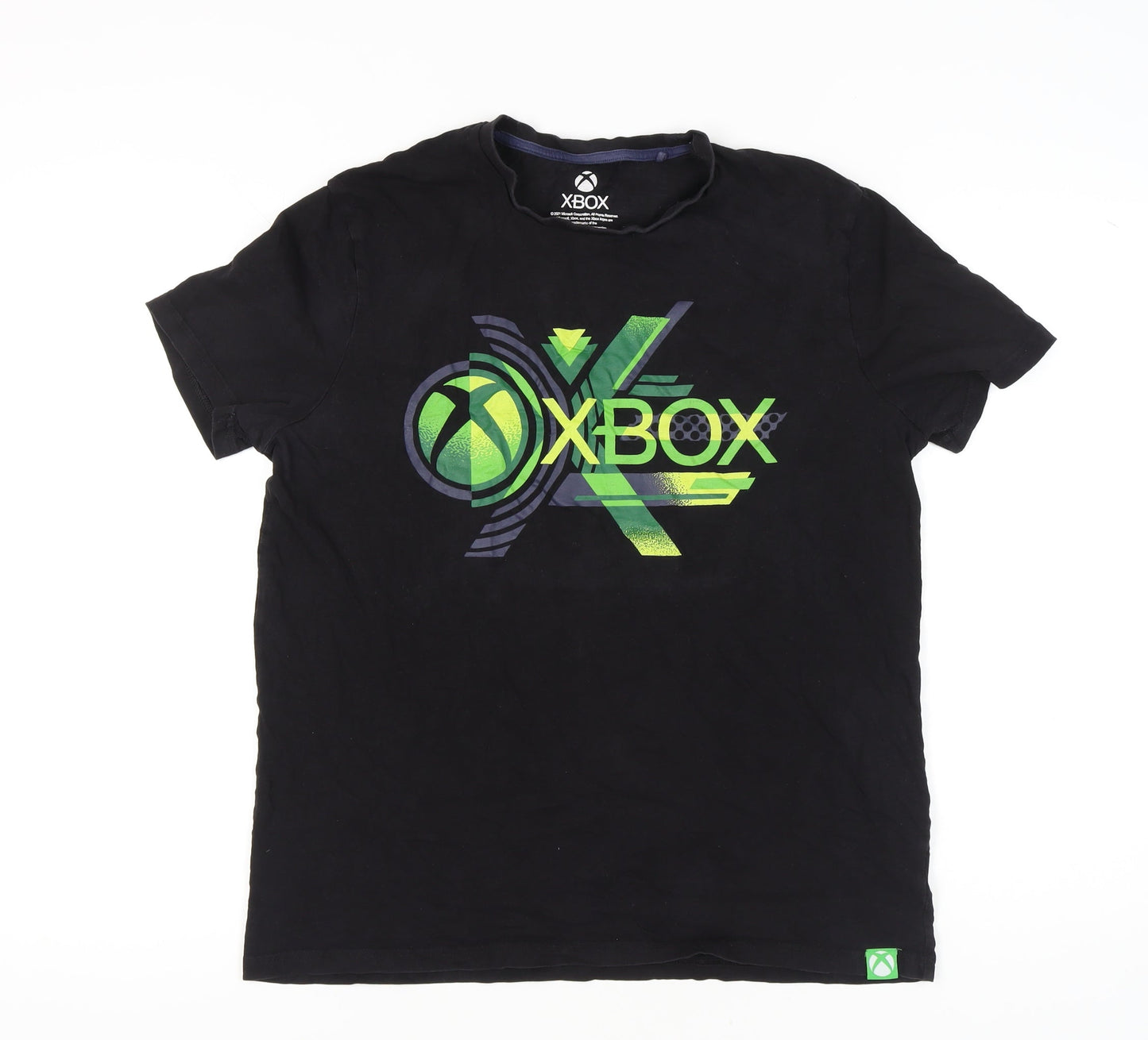 Tu Xbox Men's Black L Graphic Logo Short Sleeve Cotton T-Shirt