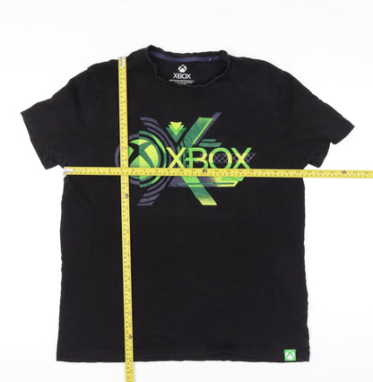 Tu Xbox Men's Black L Graphic Logo Short Sleeve Cotton T-Shirt