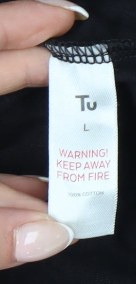 Tu Xbox Men's Black L Graphic Logo Short Sleeve Cotton T-Shirt