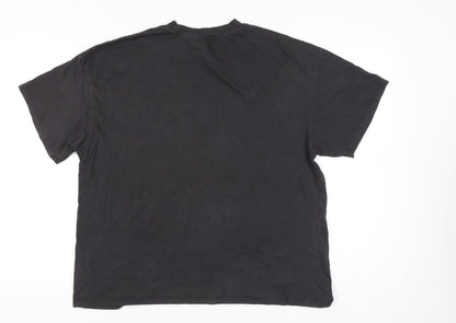 Womens UK Size 12 H&M Divided Black Basic T-Shirt