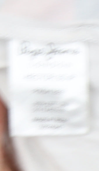 Pepe Jeans Men’s White Geometric Graphic Polo Shirt 2XL