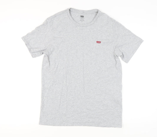 Levi's Men's Grey Cotton Crew Neck Short Sleeve T-Shirt Size M