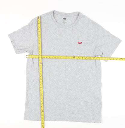 Levi's Men's Grey Cotton Crew Neck Short Sleeve T-Shirt Size M