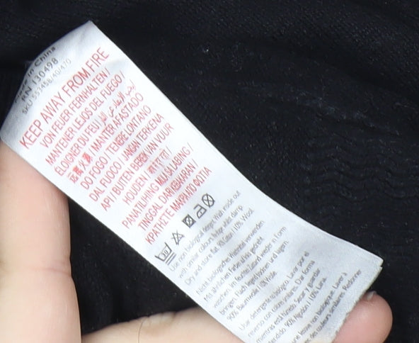 Jack Wills Mens Black XL Slim Fit Cotton Blend Crew Neck Jumper