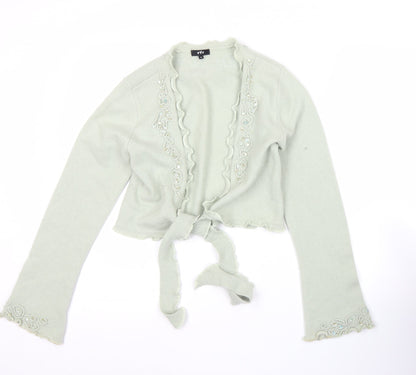 Womens UK Size M Marks and Spencer Green Cardigan Jumper
