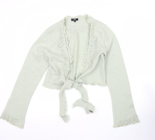 Womens UK Size M Marks and Spencer Green Cardigan Jumper