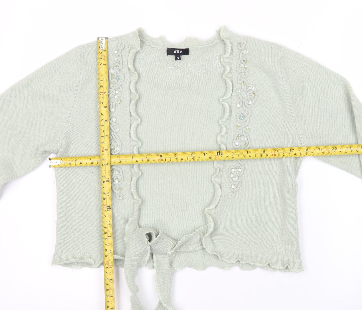 Womens UK Size M Marks and Spencer Green Cardigan Jumper