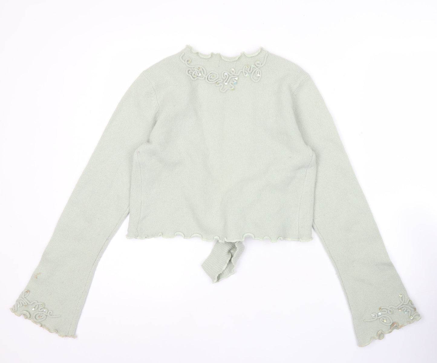 Womens UK Size M Marks and Spencer Green Cardigan Jumper