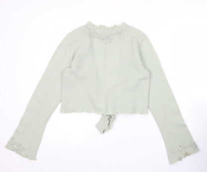 Womens UK Size M Marks and Spencer Green Cardigan Jumper
