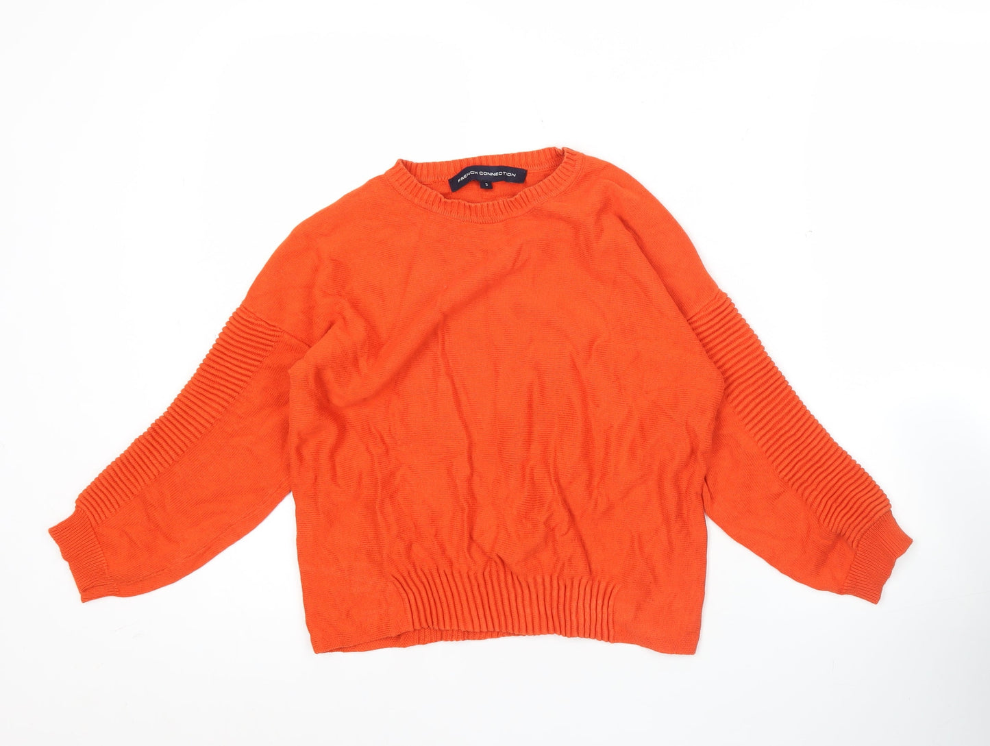 Womens UK Size S French Connection Orange Pullover Jumper