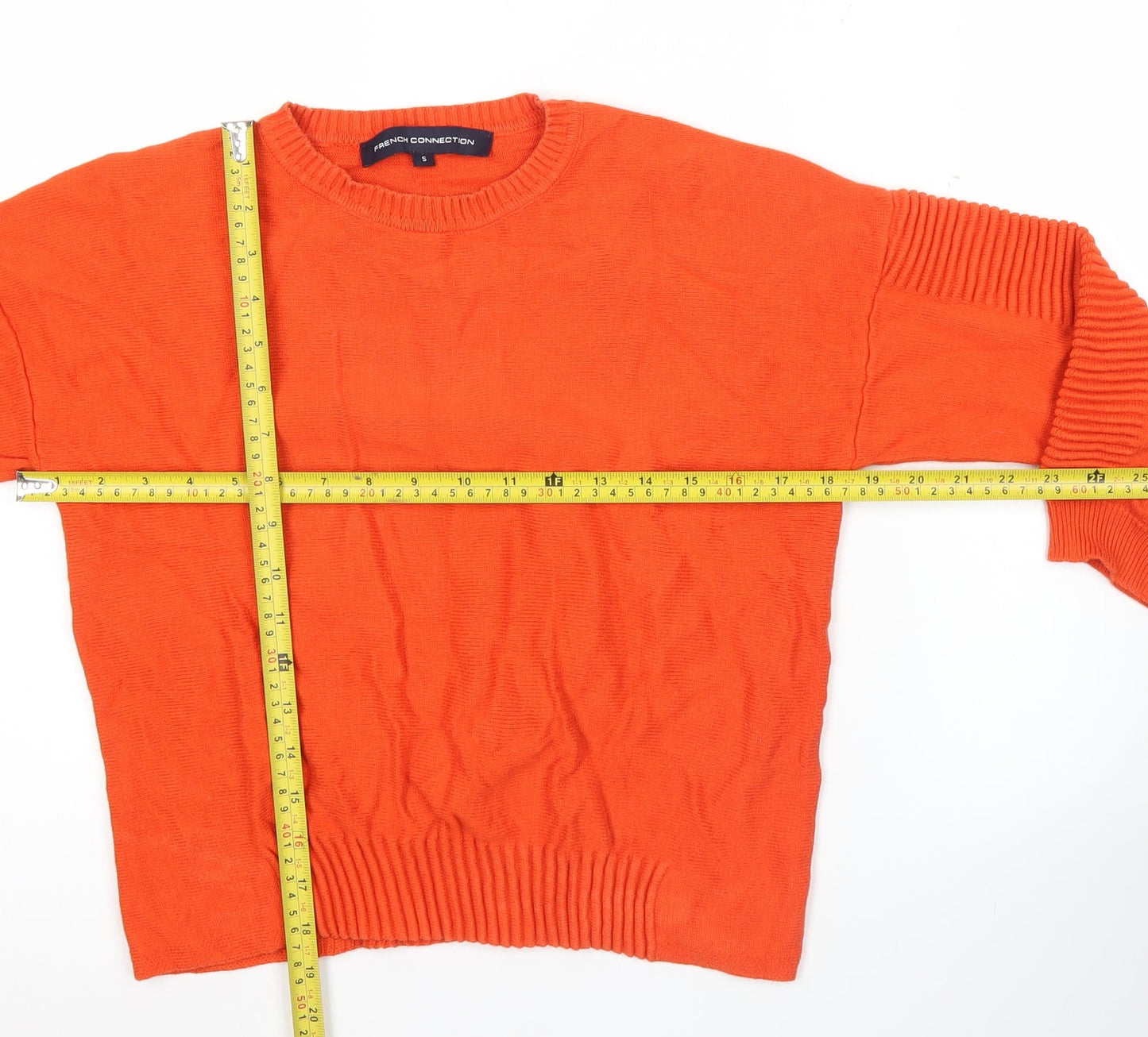 Womens UK Size S French Connection Orange Pullover Jumper