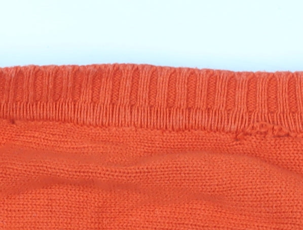 Womens UK Size S French Connection Orange Pullover Jumper