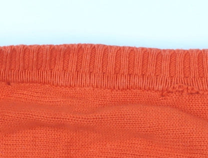 Womens UK Size S French Connection Orange Pullover Jumper