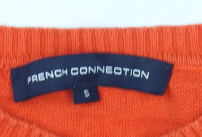Womens UK Size S French Connection Orange Pullover Jumper