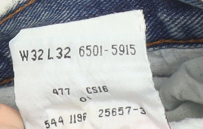 Levi's 501 Men's Blue 32x32 Straight Leg Denim Jeans