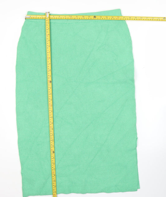 Marks and Spencer Women’s Green Knit Midi Pencil Skirt L