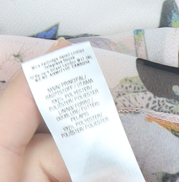 Miss Selfridge Womens Floral Halter Chiffon Blouse Size 14