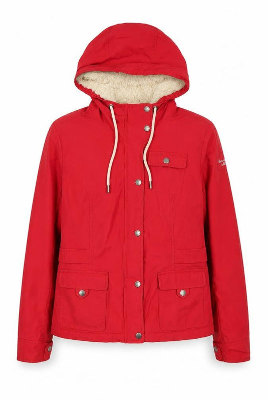 Womens UK Size L Abercrombie & Fitch Red Parka Coat