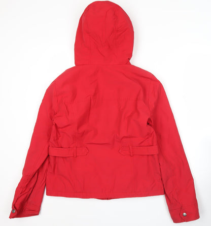 Abercrombie & Fitch Womens Red Hooded Parka Jacket L