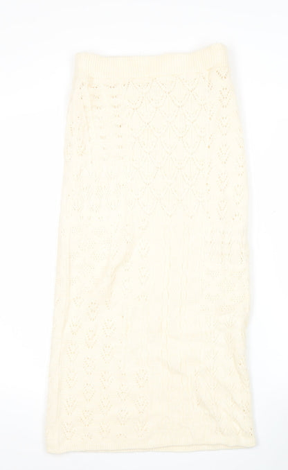 Marks and Spencer Women’s Ivory Knit Midi Skirt Size S