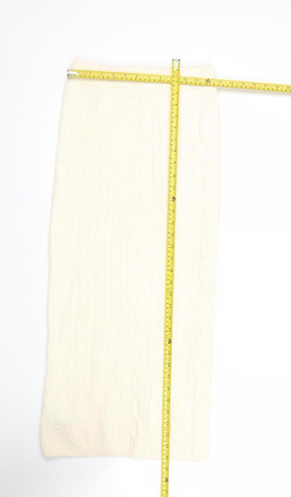 Marks and Spencer Women’s Ivory Knit Midi Skirt Size S Casual Winter